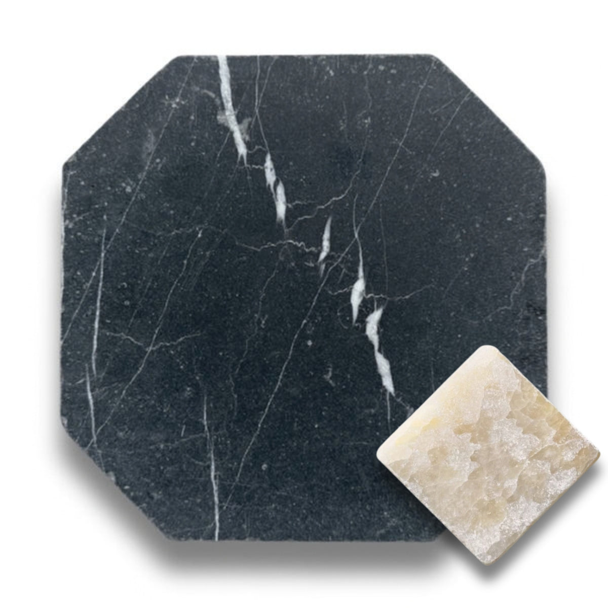 Nero Marquina w/Honey Onyx Tumbled