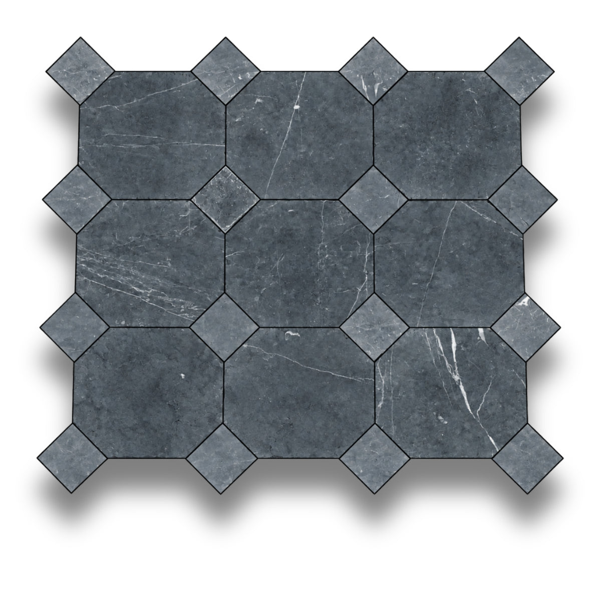 Nero Marquina w/Nero Marquina Tumbled