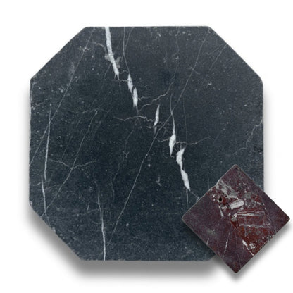 Nero Marquina w/Rosso Levanto Tumbled
