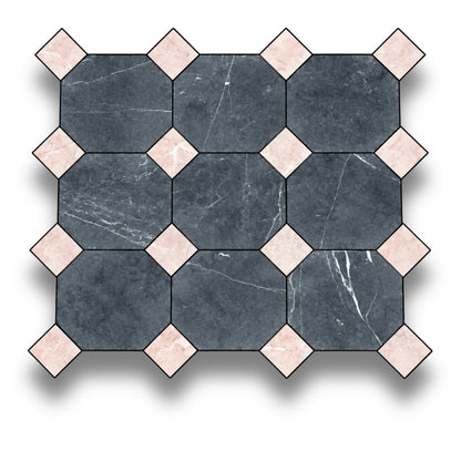 Nero Marquina w/Rosado Tumbled