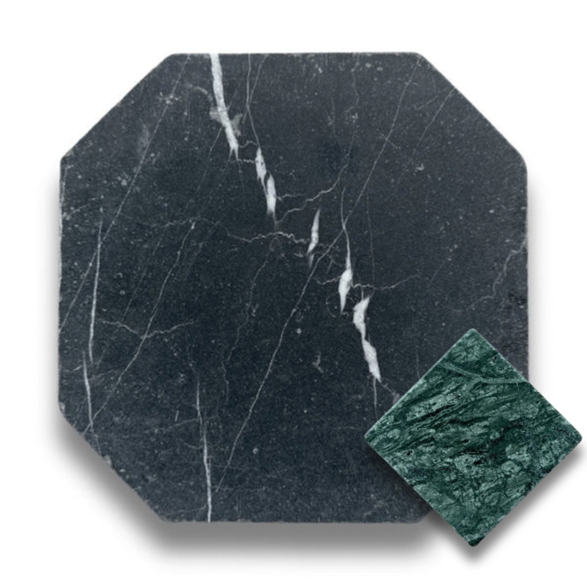 Nero Marquina w/Taj Green Tumbled