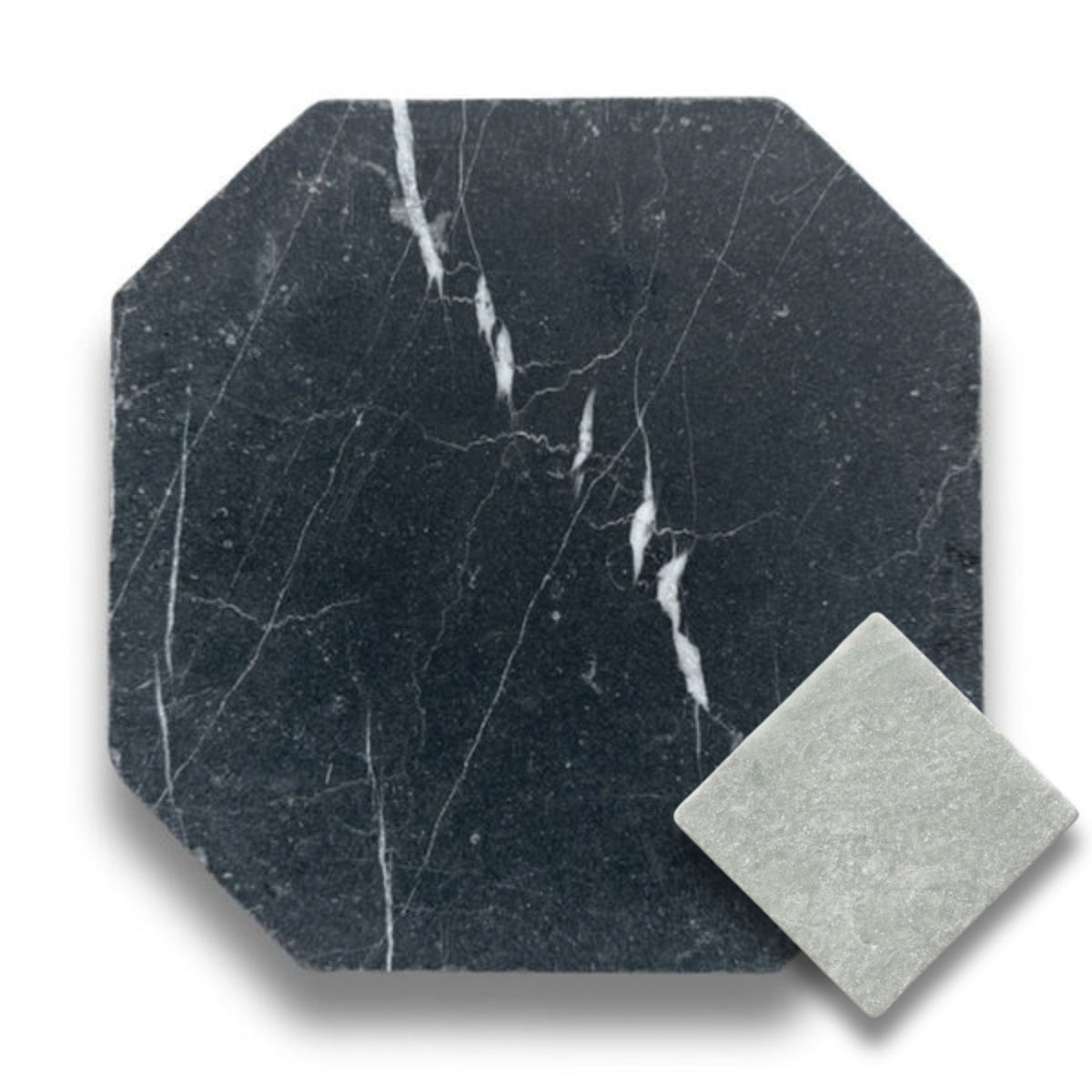 Nero Marquina w/Verdi Cristallo Tumbled