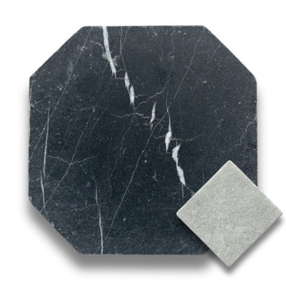 Nero Marquina w/Verdi Cristallo Tumbled