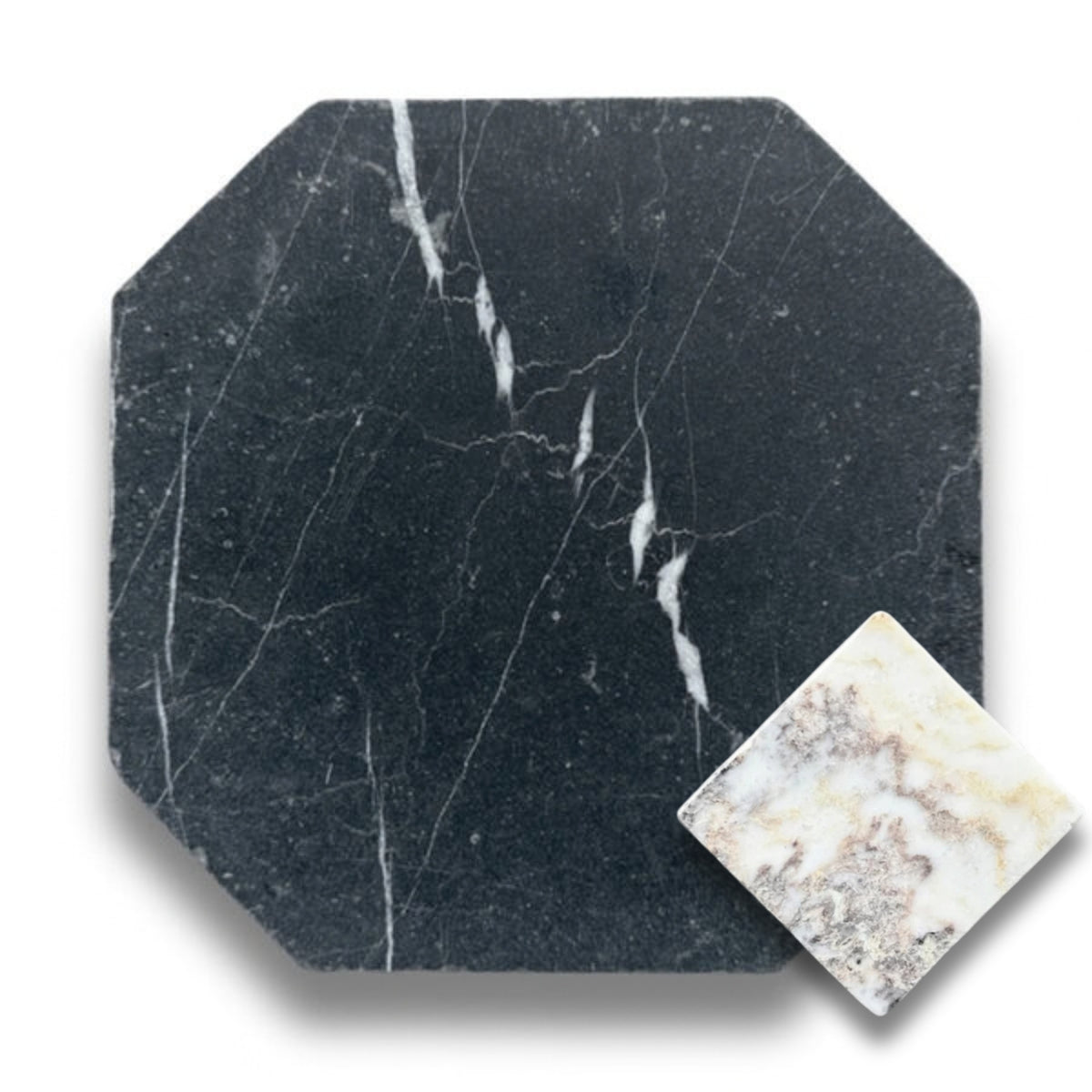 Nero Marquina w/Viola Oro Tumbled