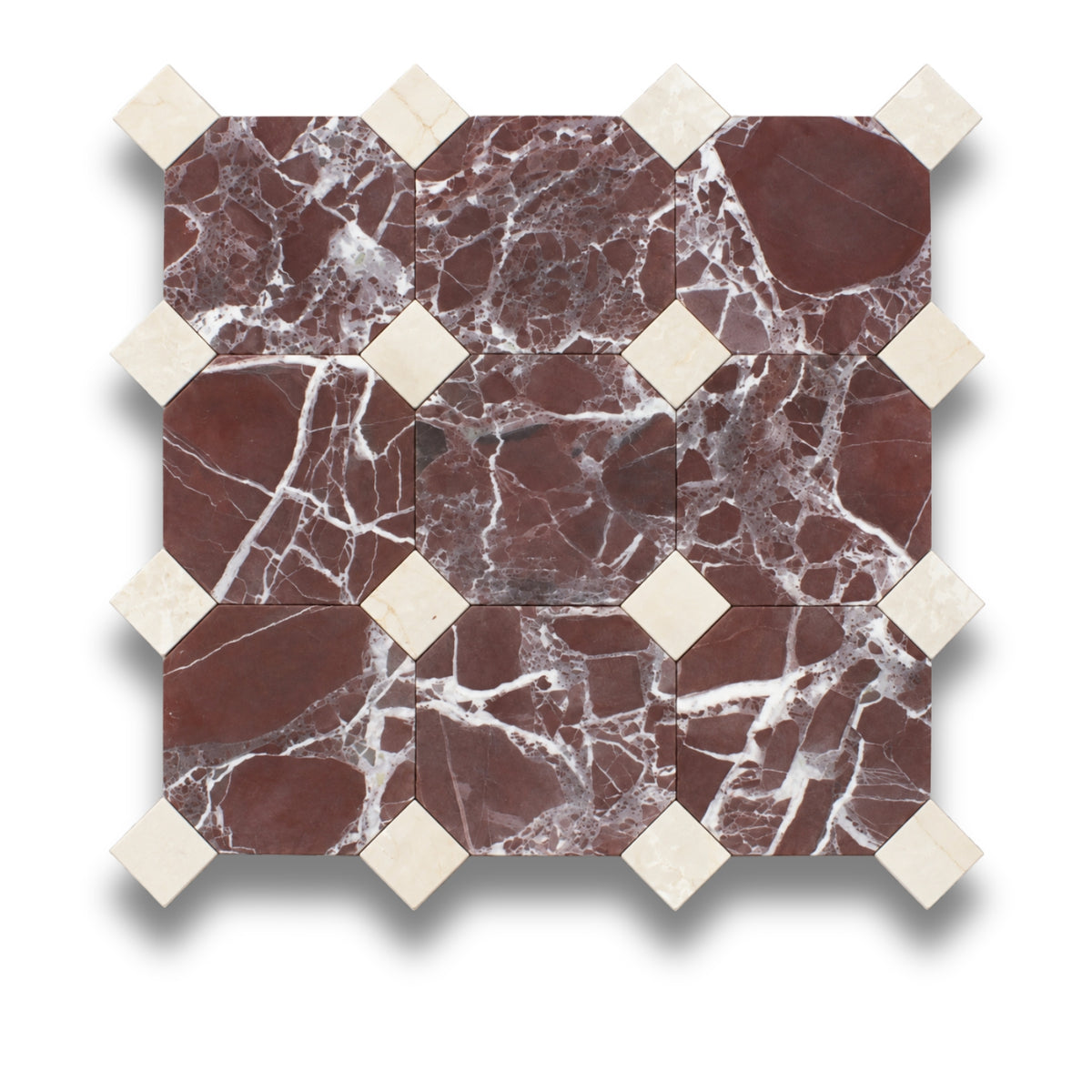 Rosso Levanto w/Botticino Tumbled