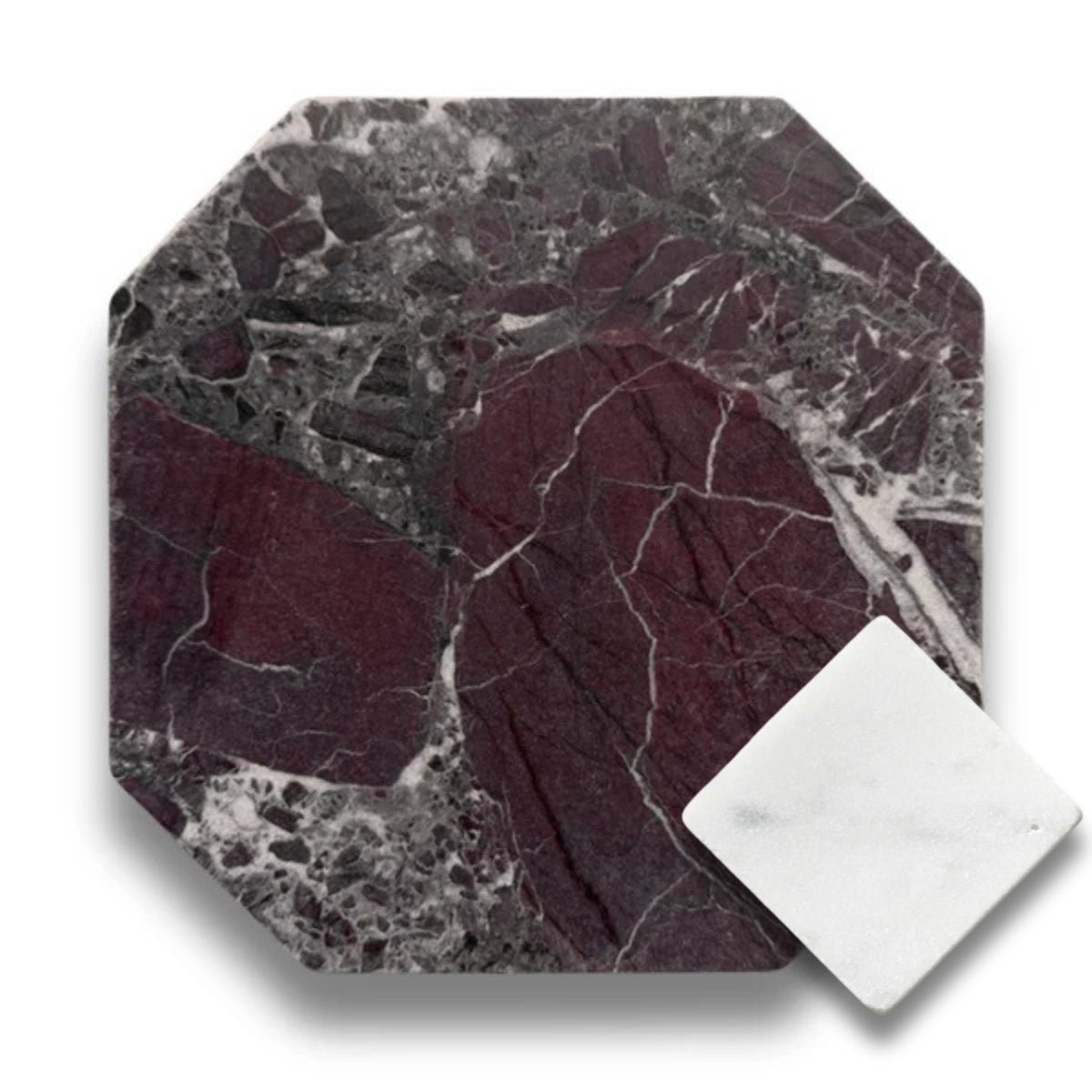 Rosso Levanto w/Carrara Tumbled