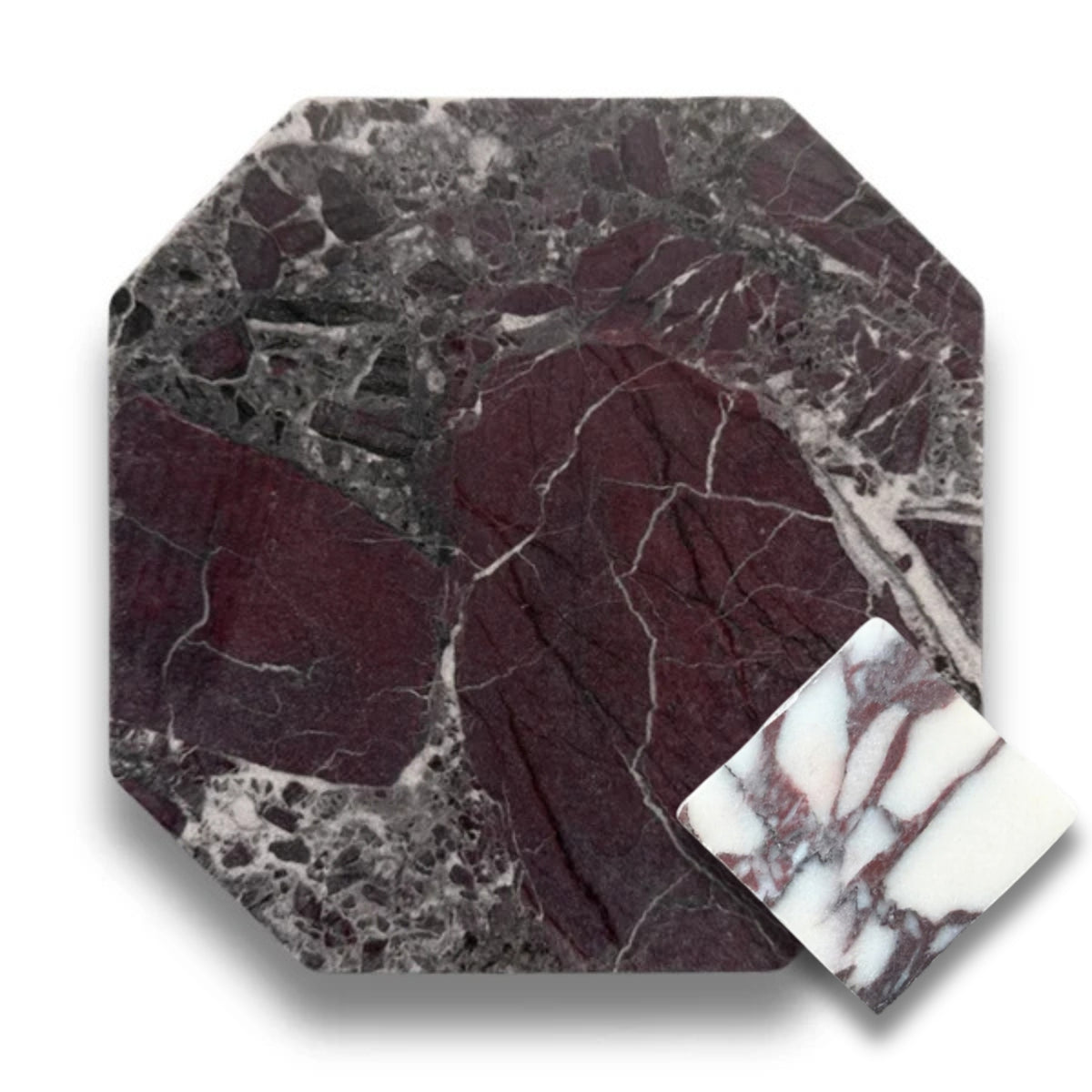 Rosso Levanto w/Calacatta Viola Tumbled