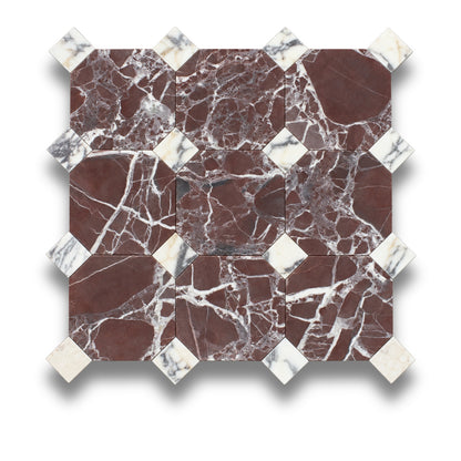 Rosso Levanto w/Calacatta Viola Tumbled