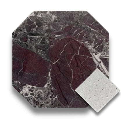 Rosso Levanto w/Gris Travertine Tumbled