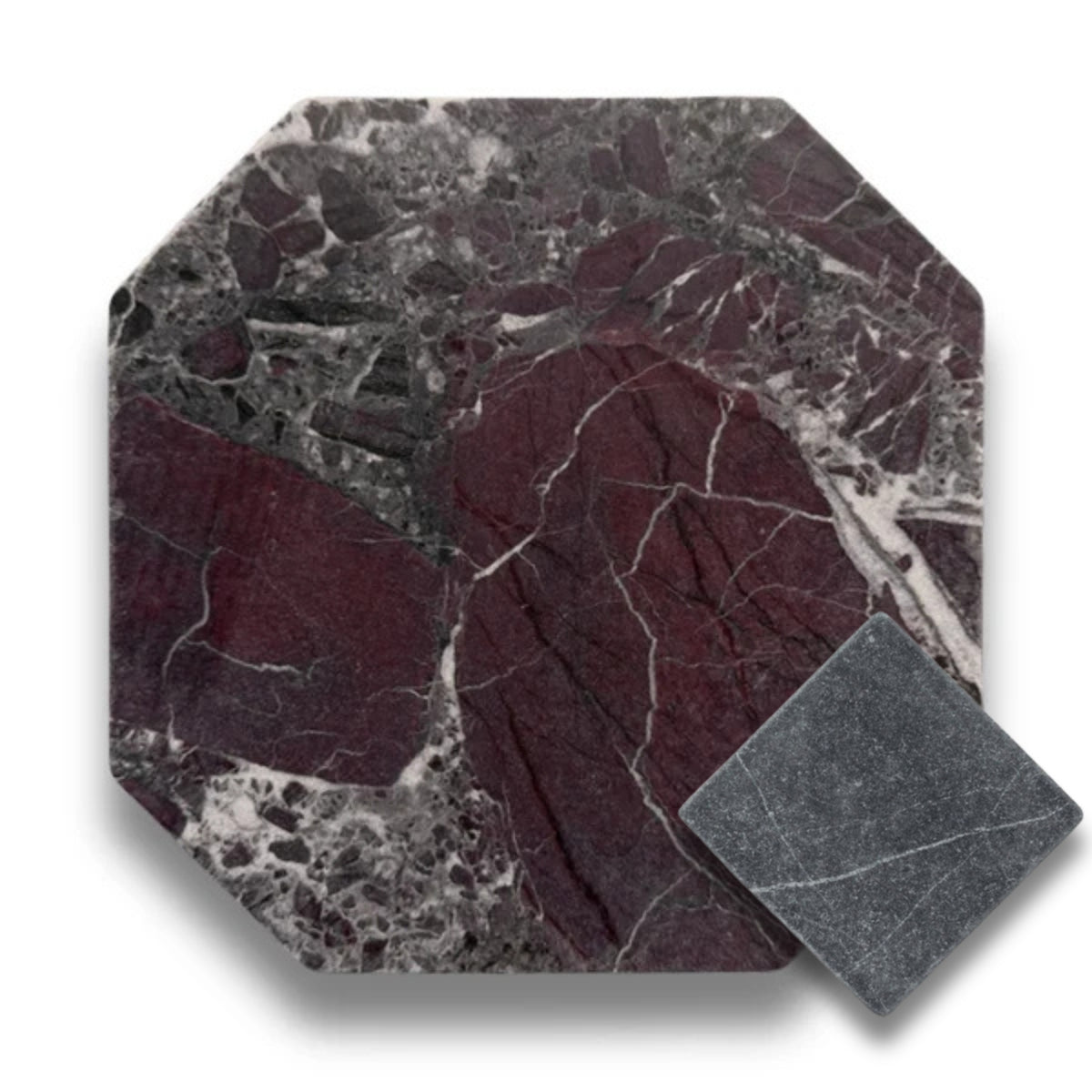 Rosso Levanto w/Nero Marquina Tumbled