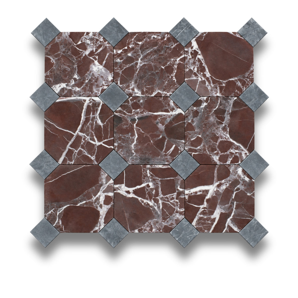 Rosso Levanto w/Nero Marquina Tumbled