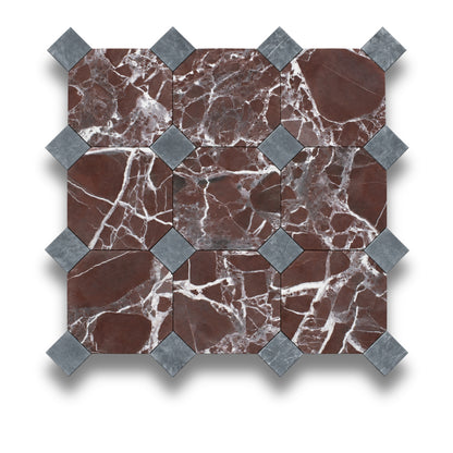 Rosso Levanto w/Nero Marquina Tumbled