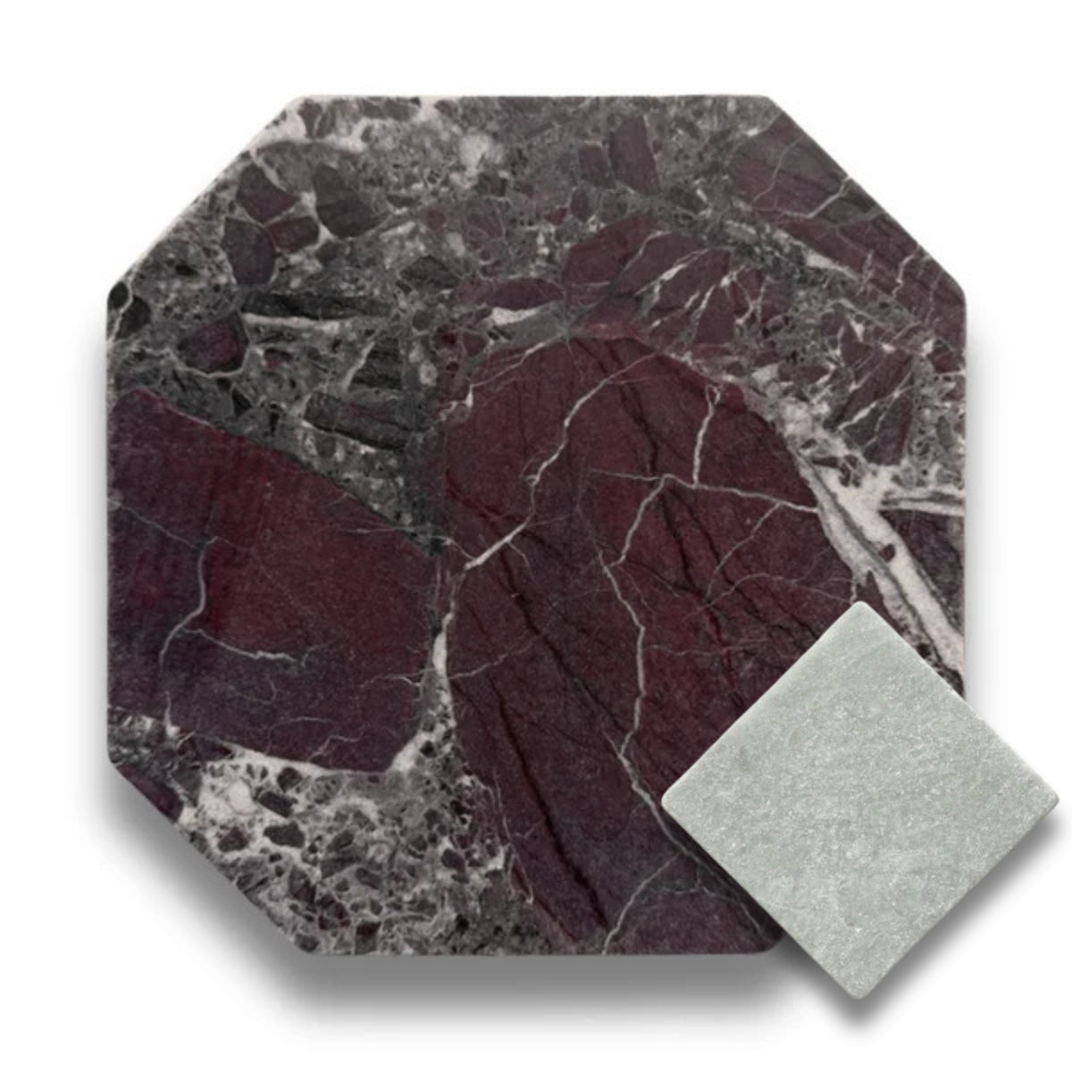 Rosso Levanto w/Verdi Cristallo Tumbled
