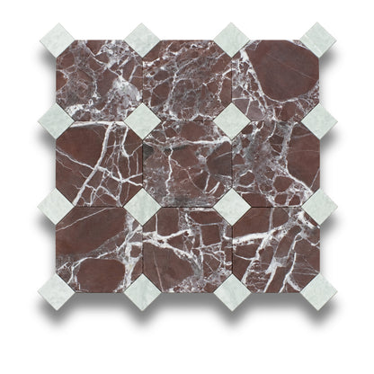 Rosso Levanto w/Verdi Cristallo Tumbled