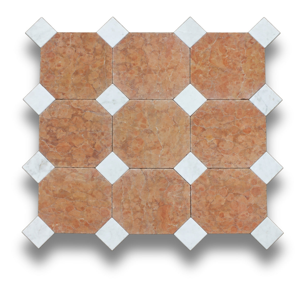 Rosso Verona w/Bianco Oro Light Tumbled