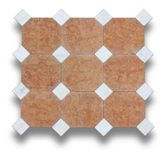 Rosso Verona w/Bianco Oro Light Tumbled