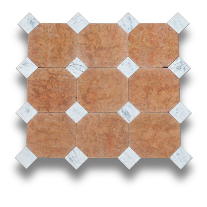Rosso Verona w/Carrara Tumbled