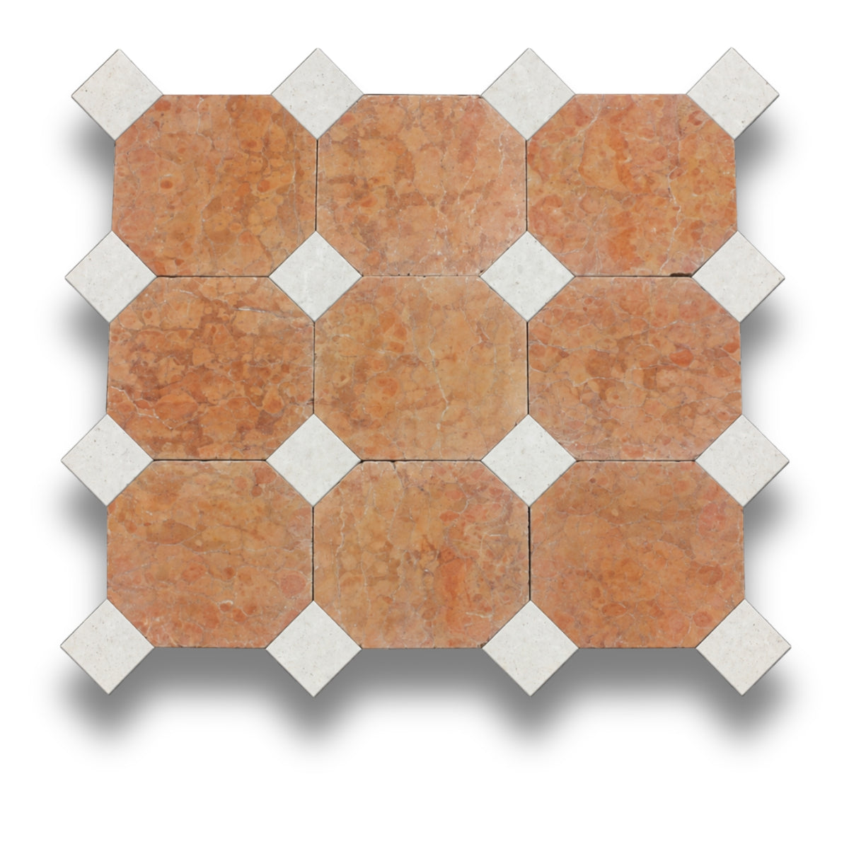 Rosso Verona w/Gris Travertine Tumbled