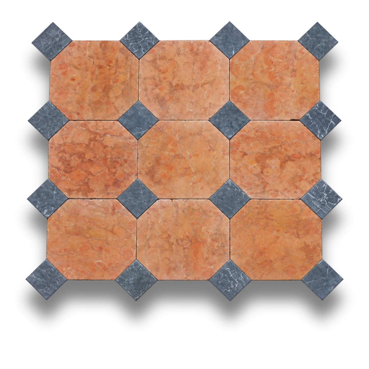 Rosso Verona w/Nero Marquina Tumbled