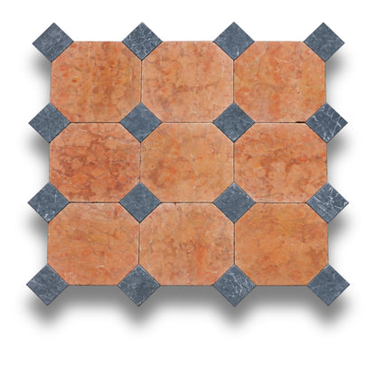 Rosso Verona w/Nero Marquina Tumbled