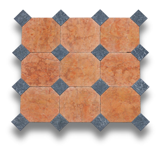 Rosso Verona w/Nero Marquina Tumbled