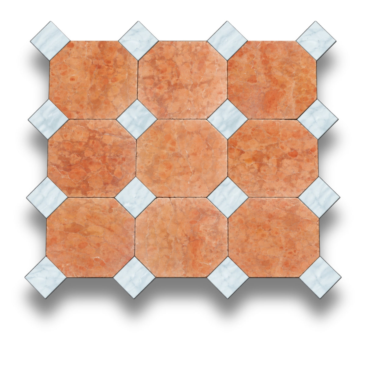 Rosso Verona w/Verdi Cristallo Tumbled
