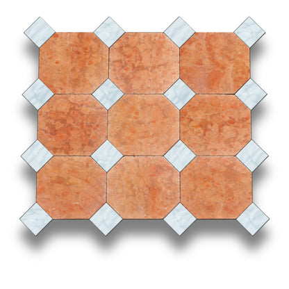 Rosso Verona w/Verdi Cristallo Tumbled