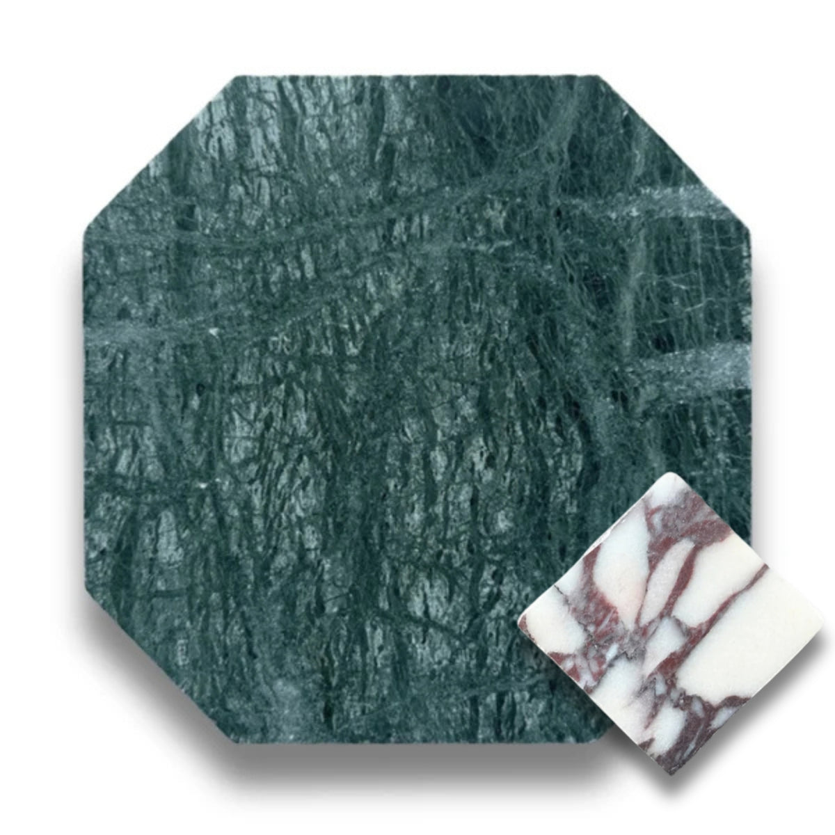 Taj Green w/Calacatta Viola Tumbled