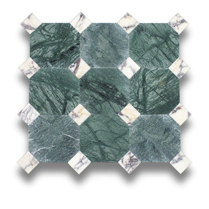 Taj Green w/Calacatta Viola Tumbled