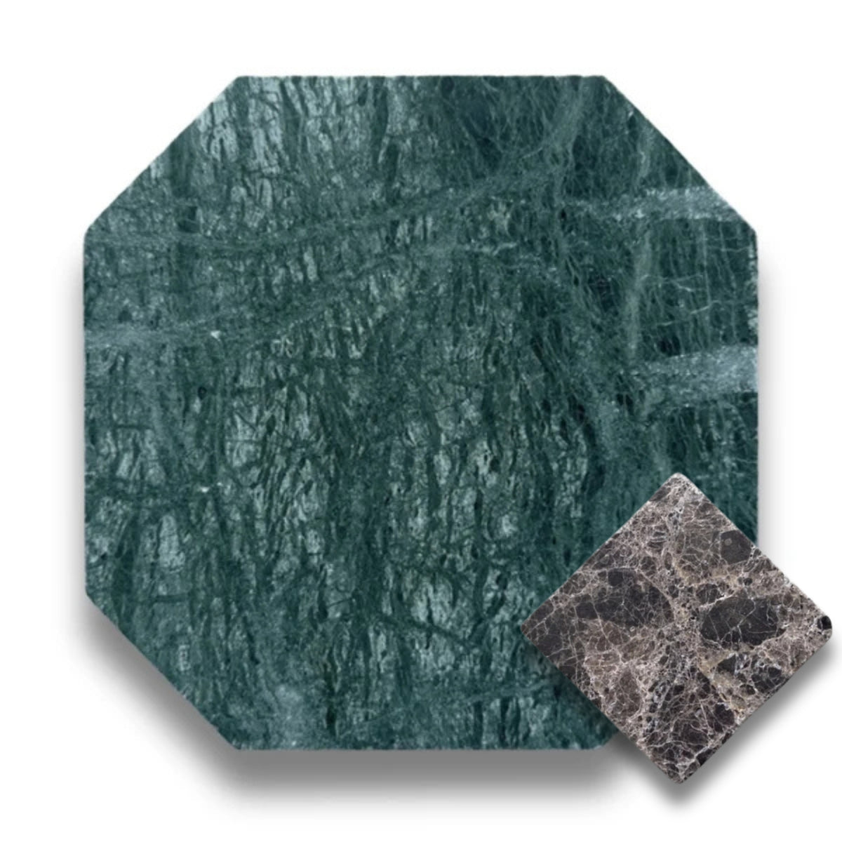 Taj Green w/Emperador Dark Tumbled