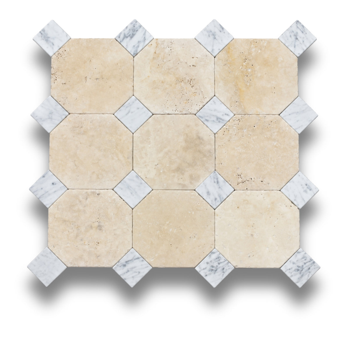 Travertine Classico w/Carrara Tumbled