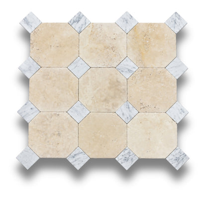 Travertine Classico w/Carrara Tumbled