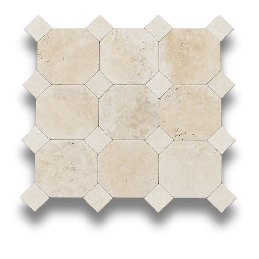 Travertine Classico w/Crema Serena Tumbled