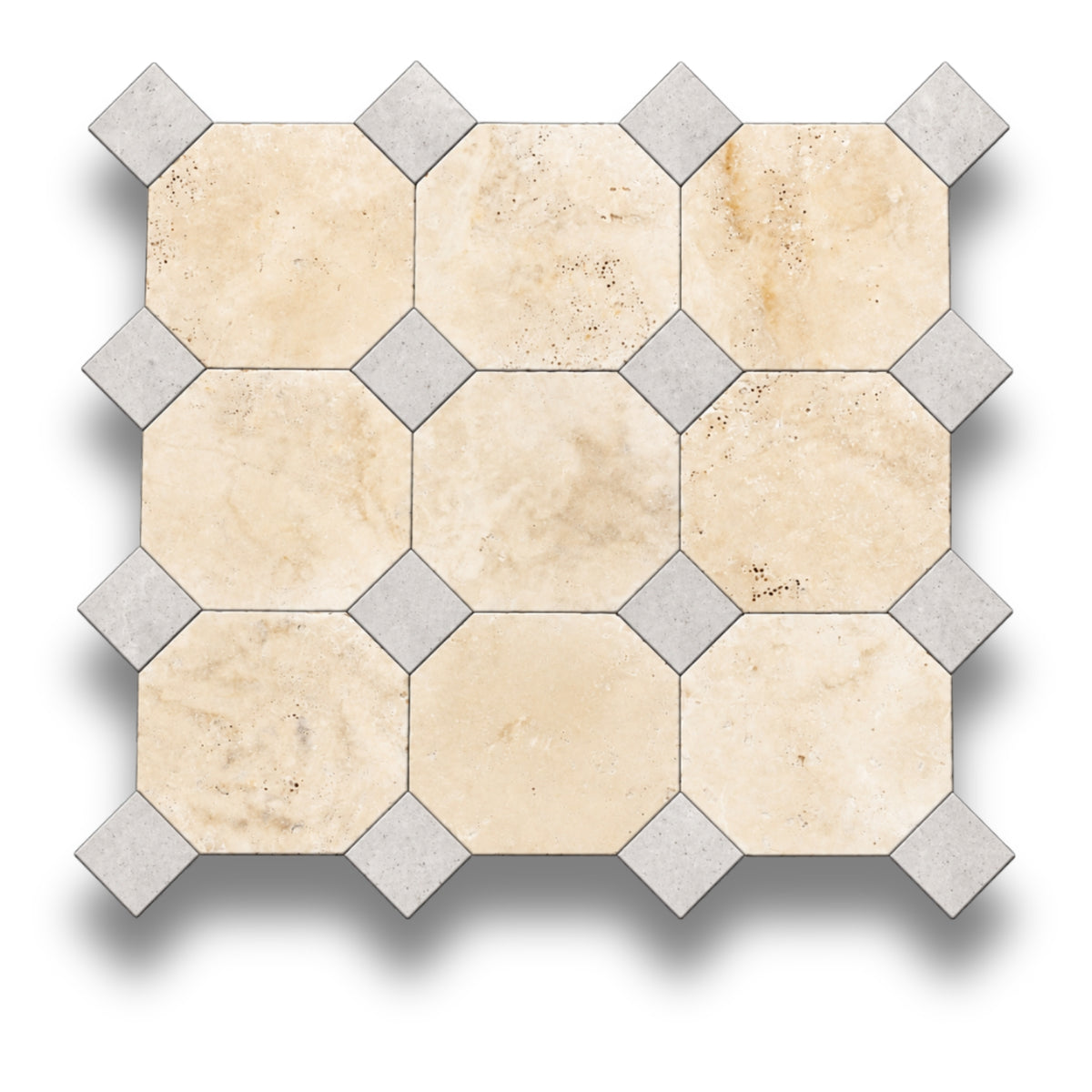 Travertine Classico w/Gris Travertine Tumbled