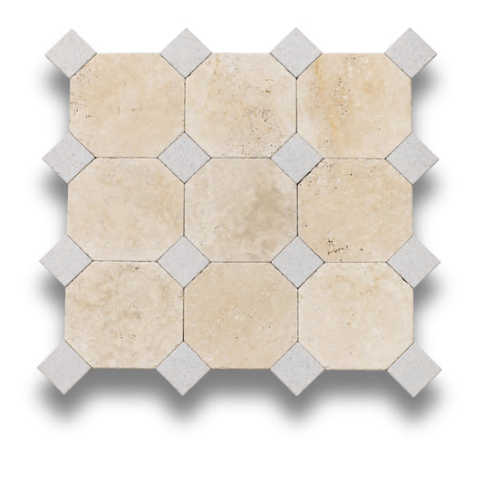 Travertine Classico w/Gris Travertine Tumbled