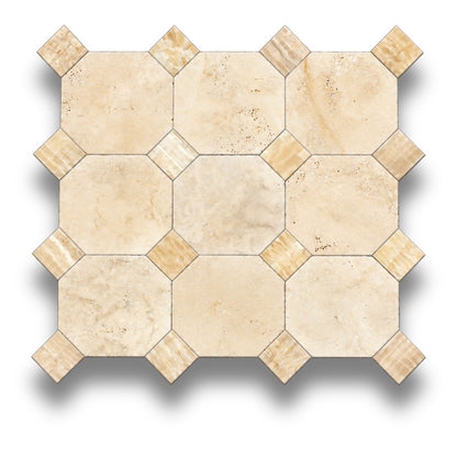 Travertine Classico w/Honey Onyx Tumbled
