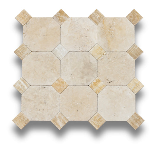 Travertine Classico w/Honey Onyx Tumbled