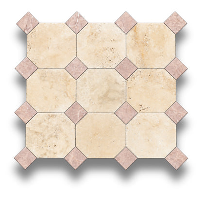 Travertine Classico w/Rosado Tumbled