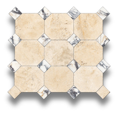 Travertine Classico w/Viola Oro Tumbled