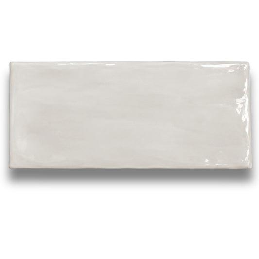 Basics White Gloss Ripple 75x150mm