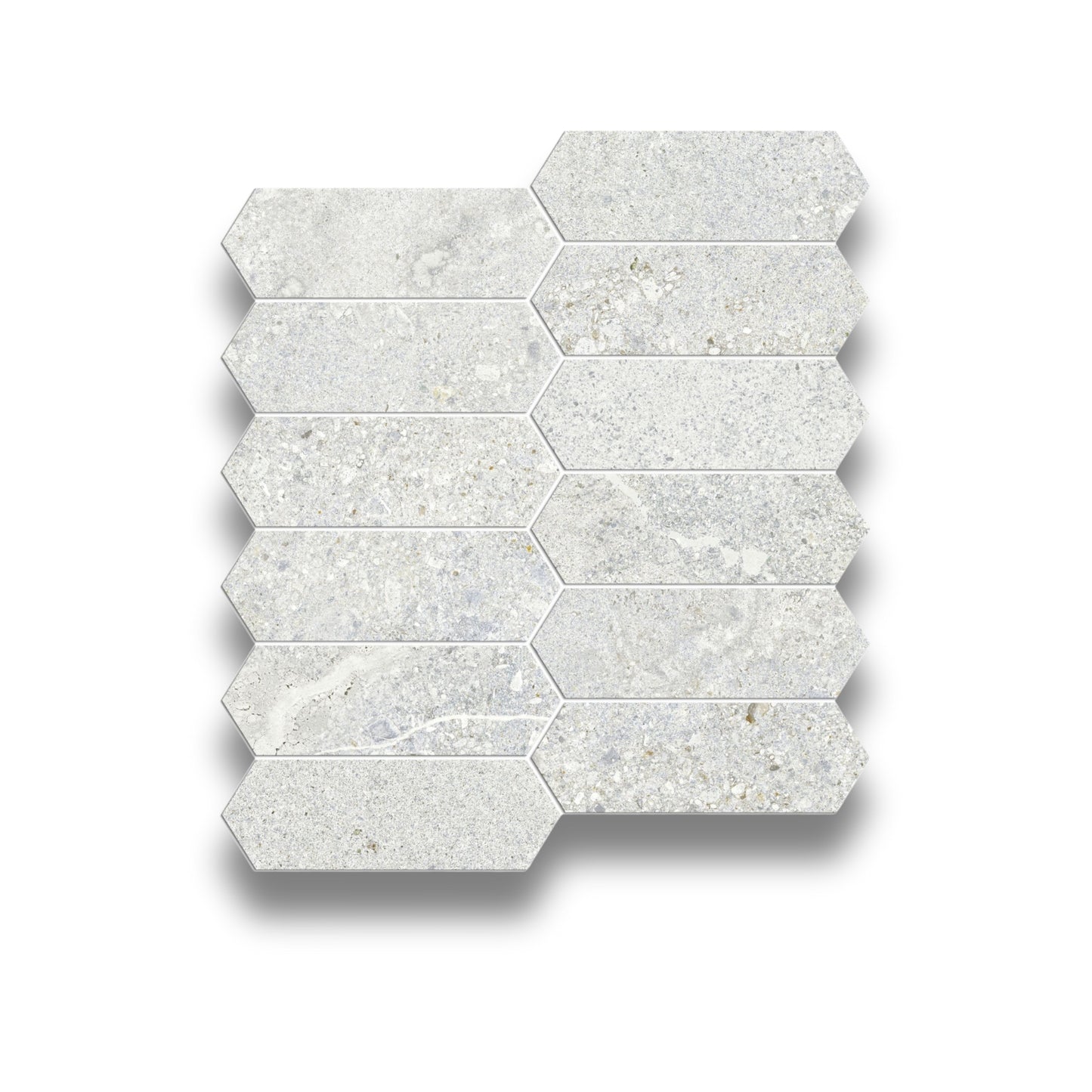 Jazz White Long Hexagon