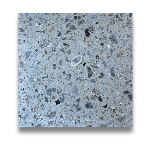 Aggloceppo Light Grey Large Chip Honed 600x600mm