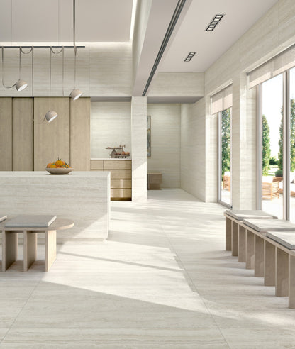 Paris Travertine White Vein Matt