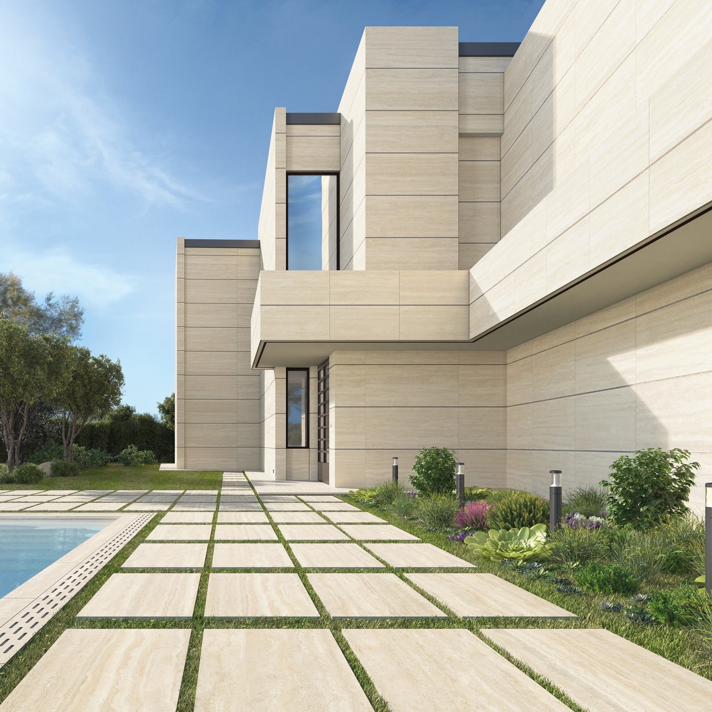 Paris Travertine White Vein Matt