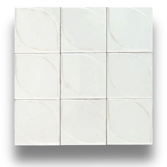 Lume White 3D Dew Decor 100x100mm