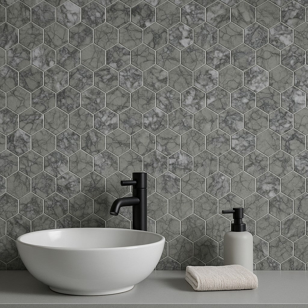 Verdi Antigua Hex Mosaic 48x48mm