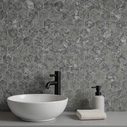 Verdi Antigua Hex Mosaic 48x48mm