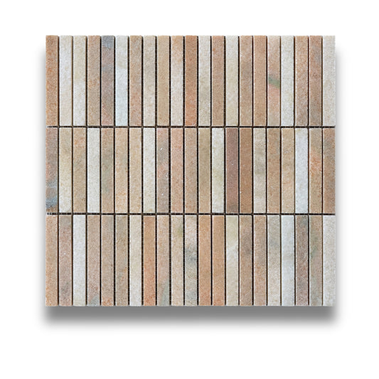 Rosa Portogallo Strip Mosaic 12x92mm