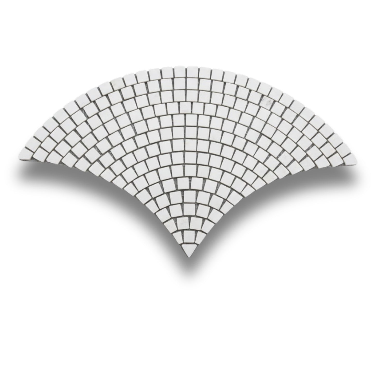 Thassos Tumbled Mini Fan Mosaic