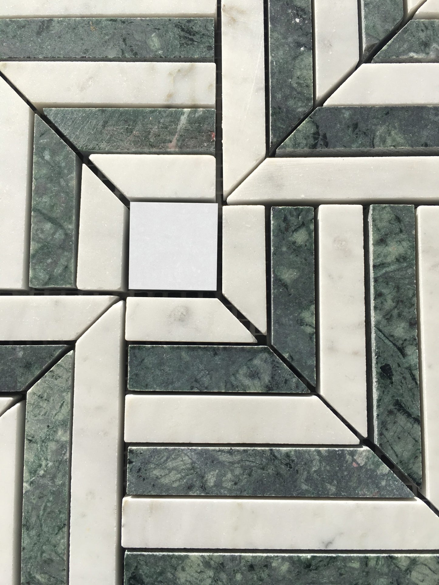 Chicago Carrara & Indian Green Mosaic